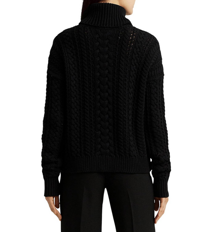 LAUREN RALPH LAUREN Cable-Knit Turtleneck Sweater