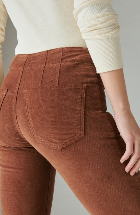 Lucky Brand High Rise Corduroy Stevie Flare Pants