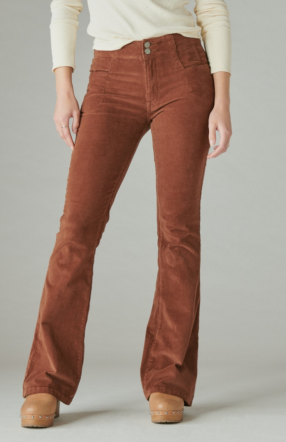 Lucky Brand High Rise Corduroy Stevie Flare Pants