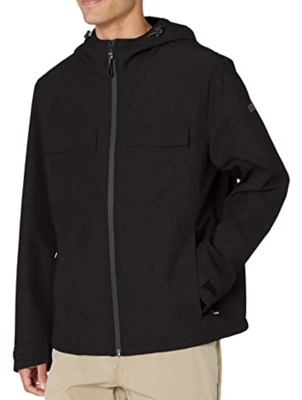 DKNY MEN Mid-Length Rain Jacket