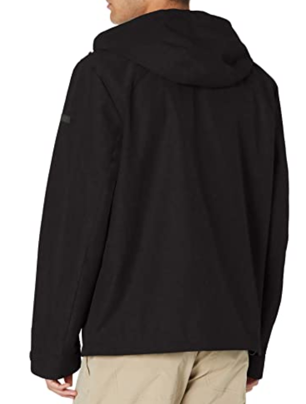 DKNY MEN Mid-Length Rain Jacket