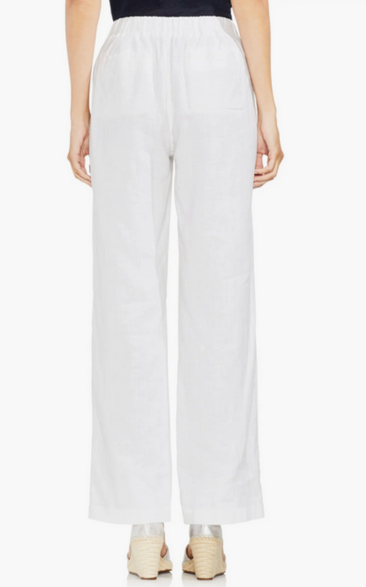 VINCE CAMUTO Linen Drawstring Wide-Leg Pants