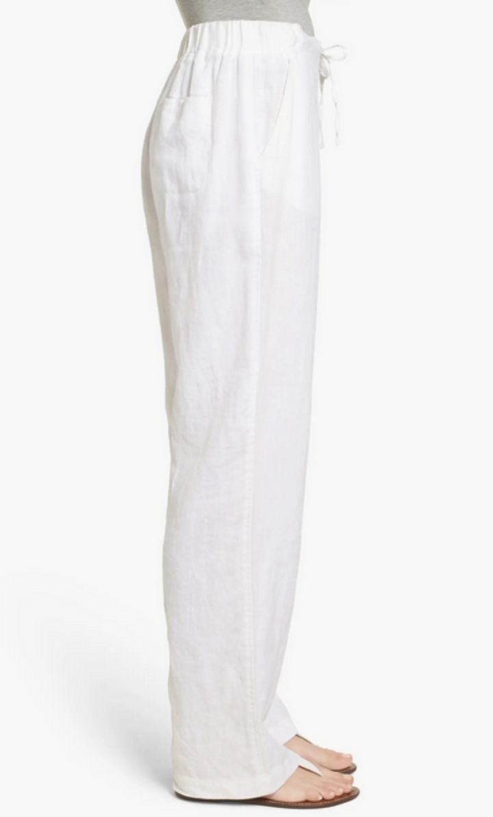 VINCE CAMUTO Linen Drawstring Wide-Leg Pants