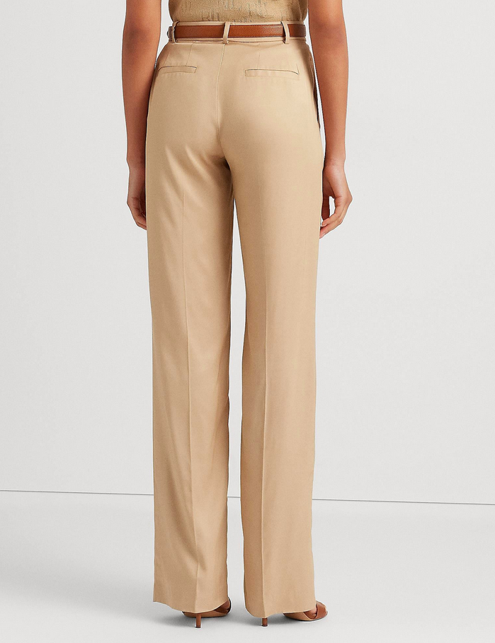 LAUREN RALPH LAUREN Pleated Twill Wide-Leg Pants