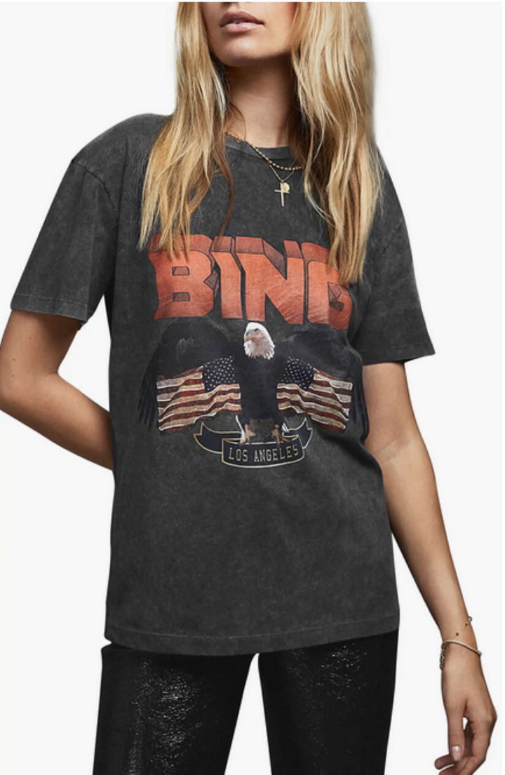 Anine Bing Vintage-Look Bing Tee