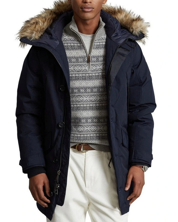 POLO Ralph Lauren MEN Faux Fur Trim Down Parka