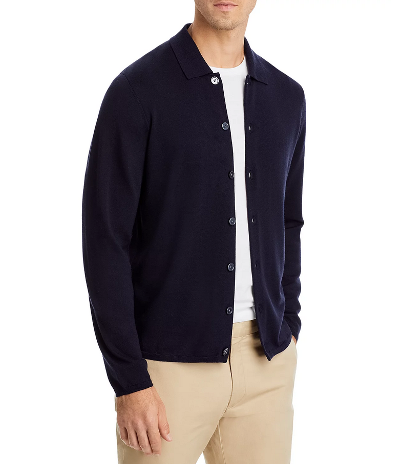 The Men's Store Button Front Merino Wool Cardigan