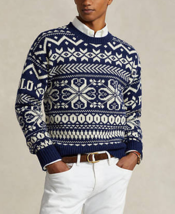 POLO Ralph Lauren MEN Chunky Knit Snowflake Sweater