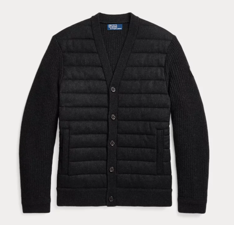 POLO Ralph Lauren MEN Wool & Cashmere Quilted V-Neck Cardigan