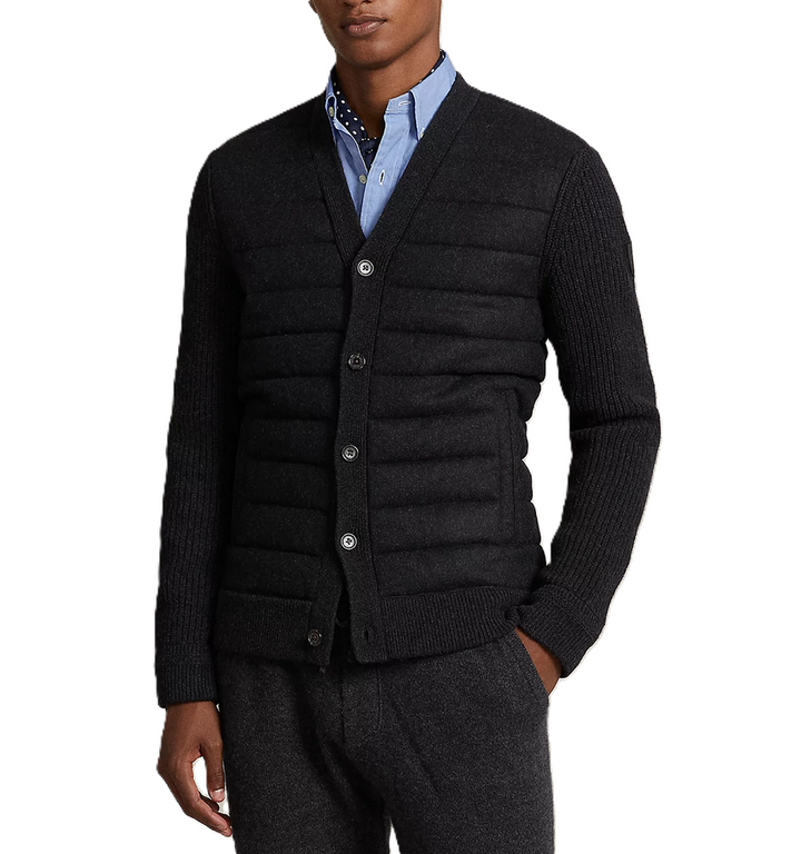 POLO Ralph Lauren MEN Wool & Cashmere Quilted V-Neck Cardigan