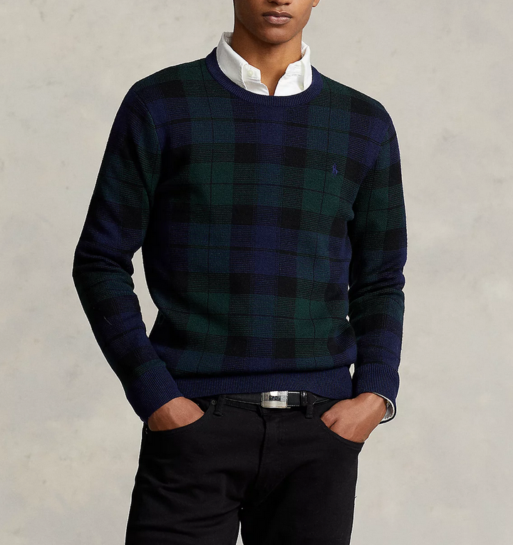 Polo Ralph Lauren MEN Plaid Washable Wool Sweater