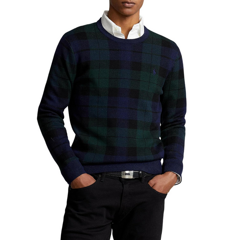 Polo Ralph Lauren MEN Plaid Washable Wool Sweater