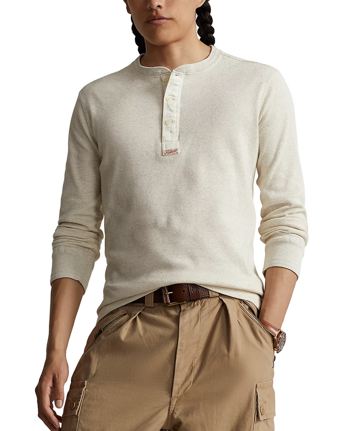 Polo Ralph Lauren MEN Waffle Knit Long Sleeve Henley