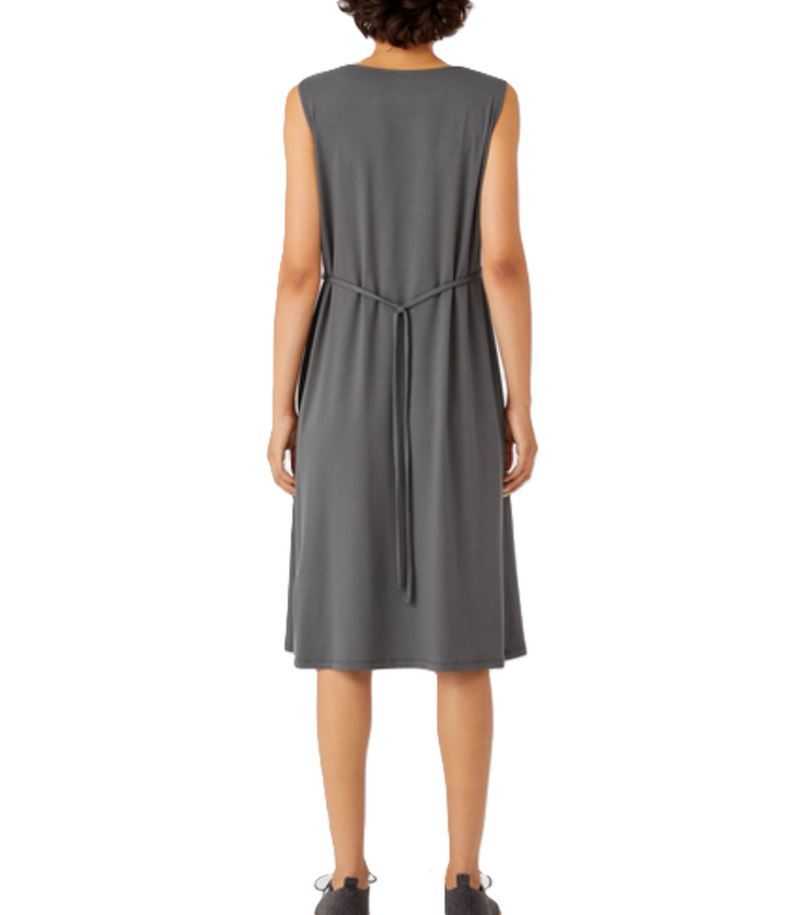 Eileen Fisher Jersey Tie Waist Dress