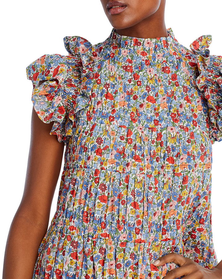 Sea Hanna Park Cotton Ruffled Floral Dress