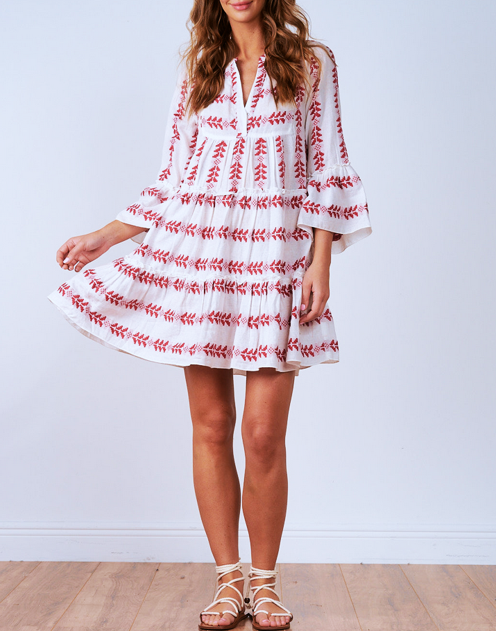 Elan Embroidered Swing Dress