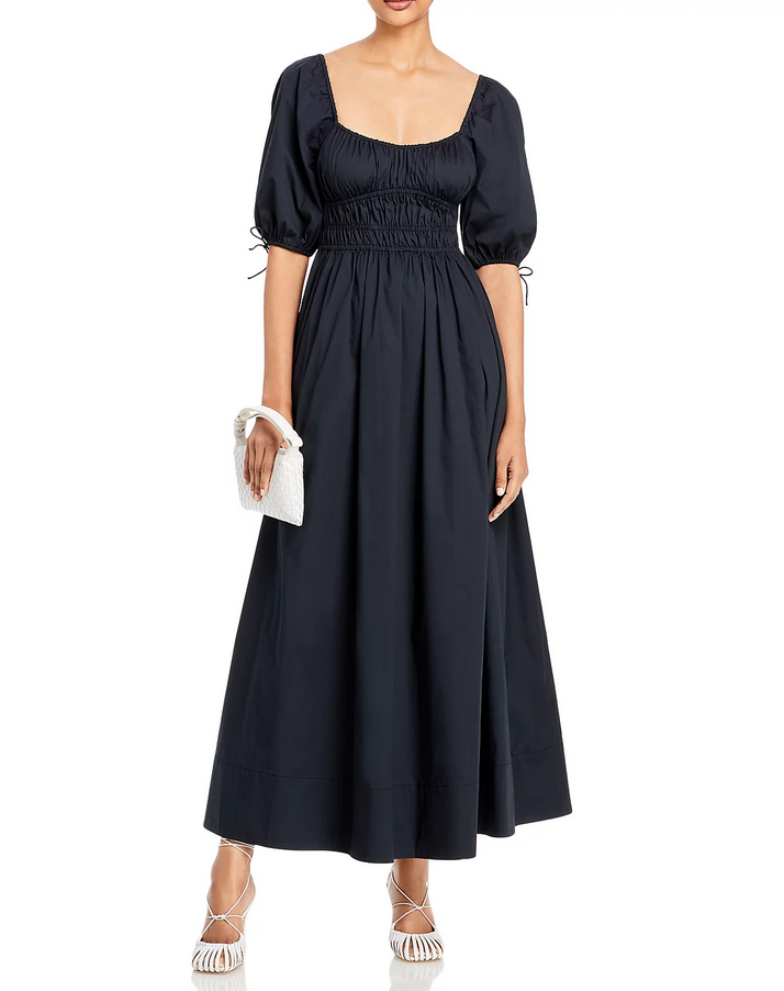 STAUD Faye Puff Sleeve Maxi Dress