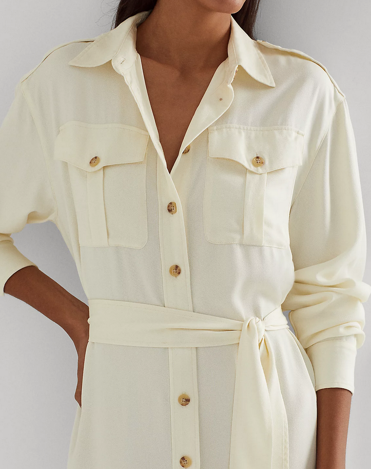 LAUREN RALPH LAUREN Belted Twill Shirtdress