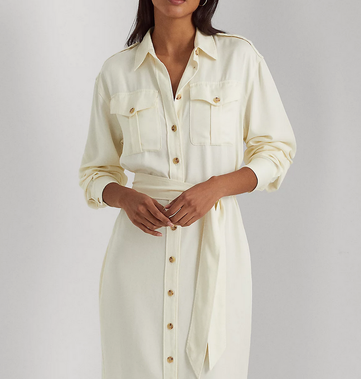 LAUREN RALPH LAUREN Belted Twill Shirtdress