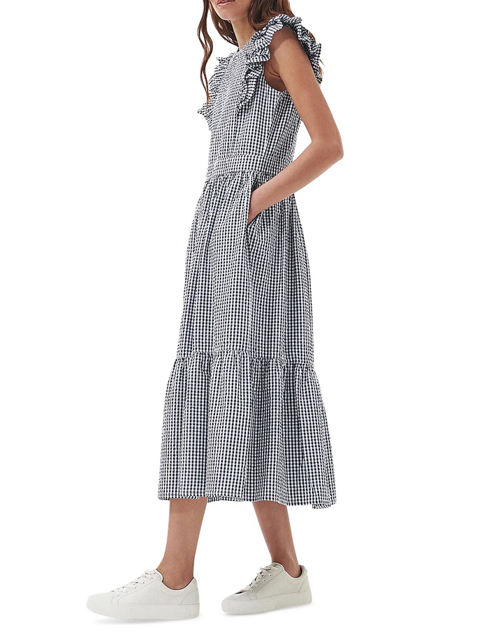 Barbour Thistle Cotton Gingham Midi Dress