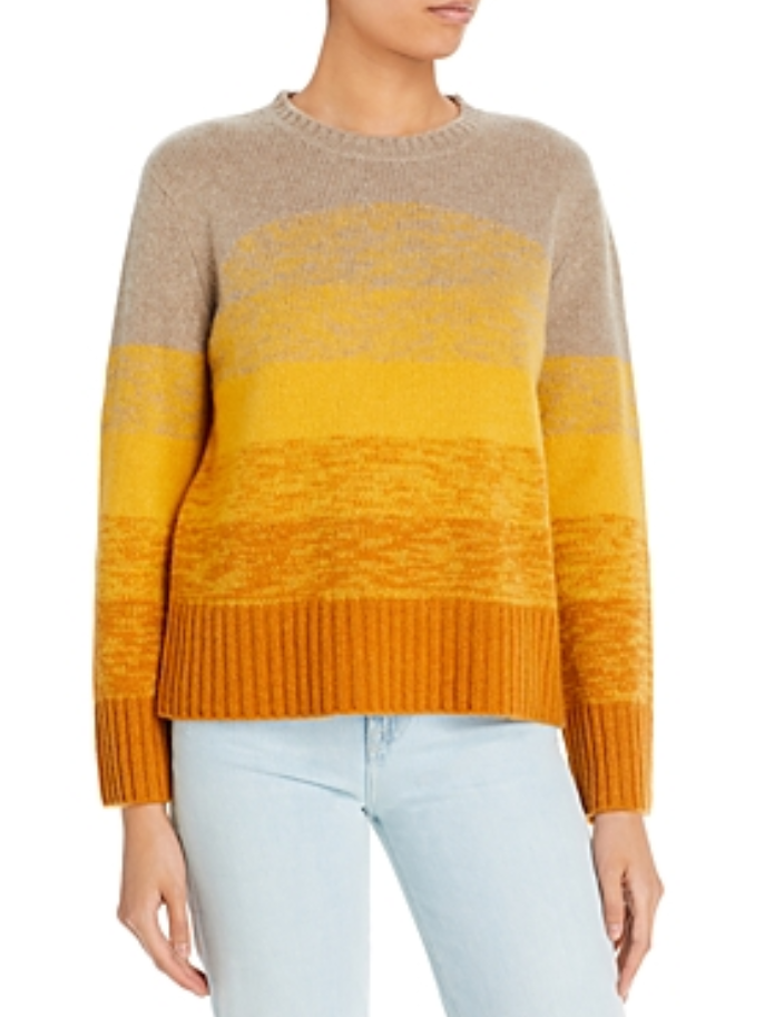 C by Cashmere Ombré Color Block Cashmere Sweater