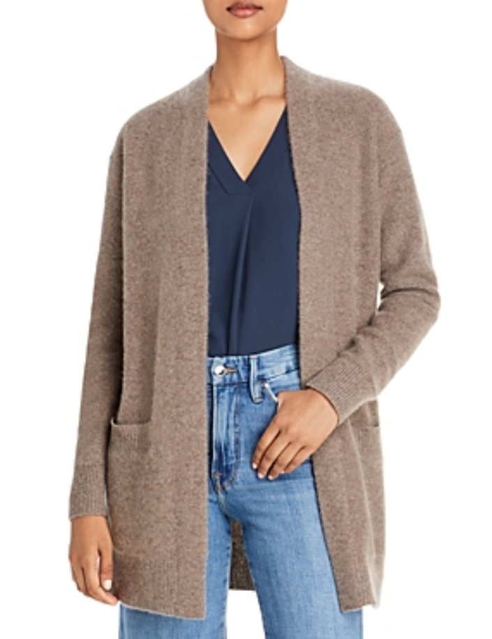 C by Bloomingdale's  Open Front Brushed Cashmere Cardigan