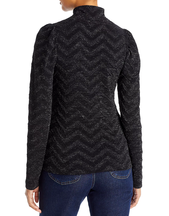 KARL LAGERFELD PARIS High Neck Chevron Top