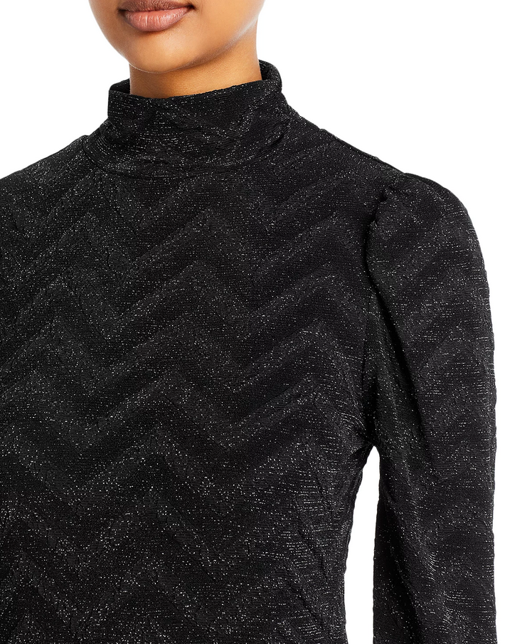 KARL LAGERFELD PARIS High Neck Chevron Top