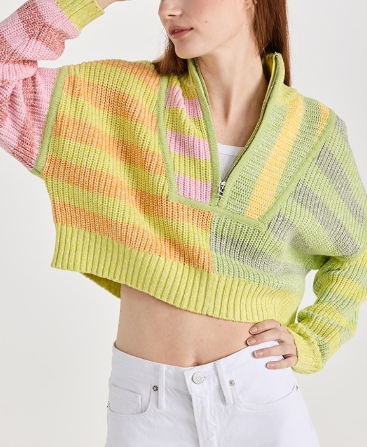 STAUD Hampton Cropped Sweater