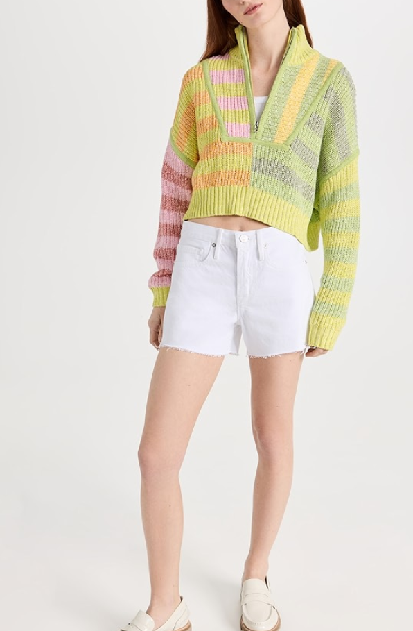 STAUD Hampton Cropped Sweater