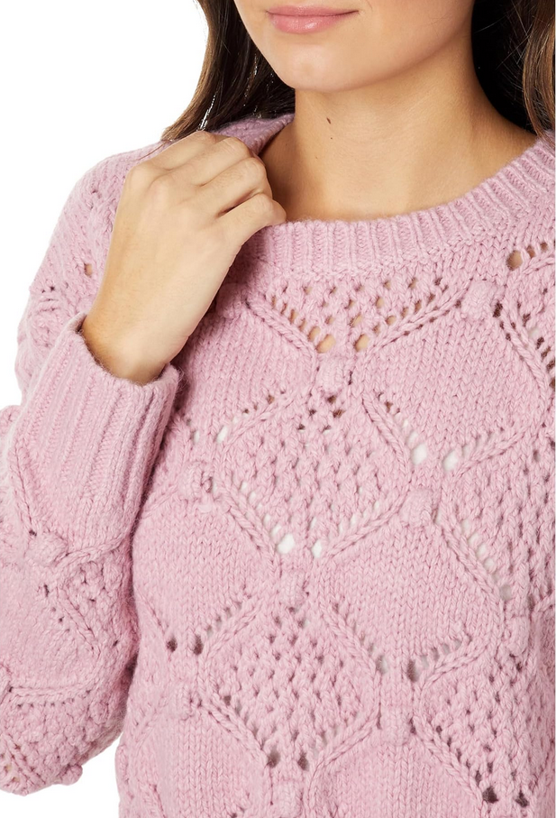 Lucky Brand Open-Stitch Pullover Sweater