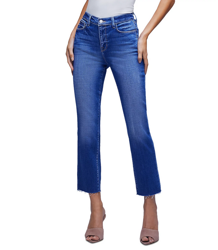 L'AGENCE Sada High Rise Crop Slim Jeans in Crescent