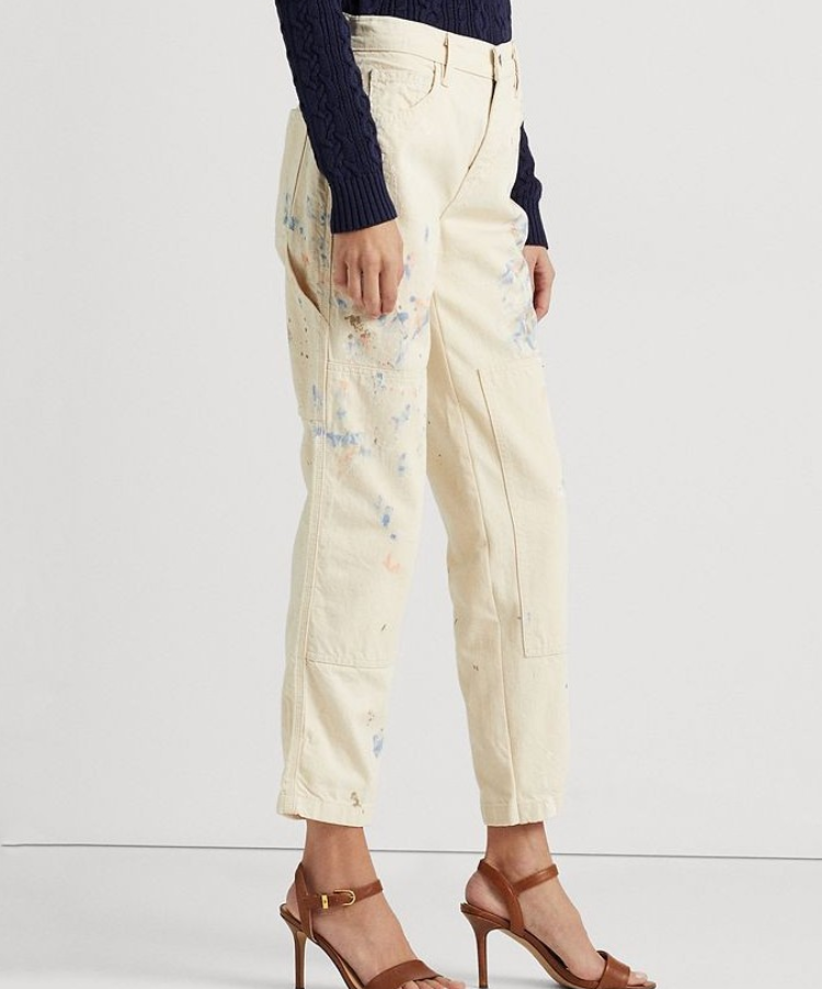 LAUREN RALPH LAUREN Paint-Splatter Denim Carpenter Jeans