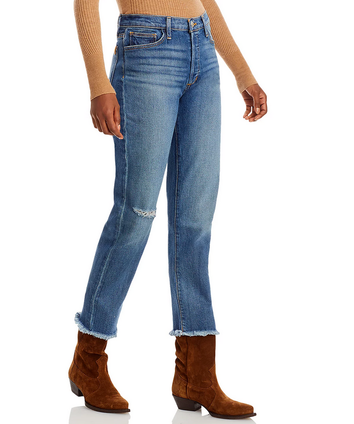 Joe's Jeans The Honor Frayed High Rise Straight Leg Ankle Jeans