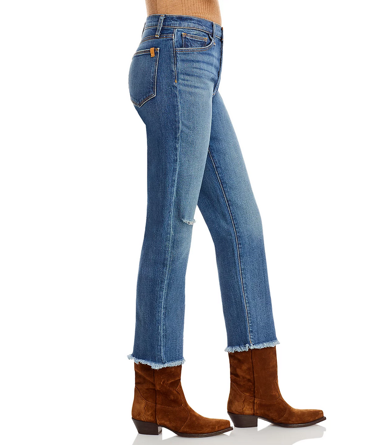 Joe's Jeans The Honor Frayed High Rise Straight Leg Ankle Jeans