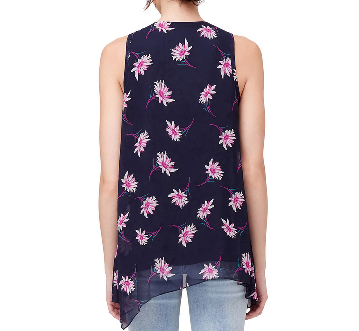 Karen Kane Sleeveless Asymmetric Hem Top