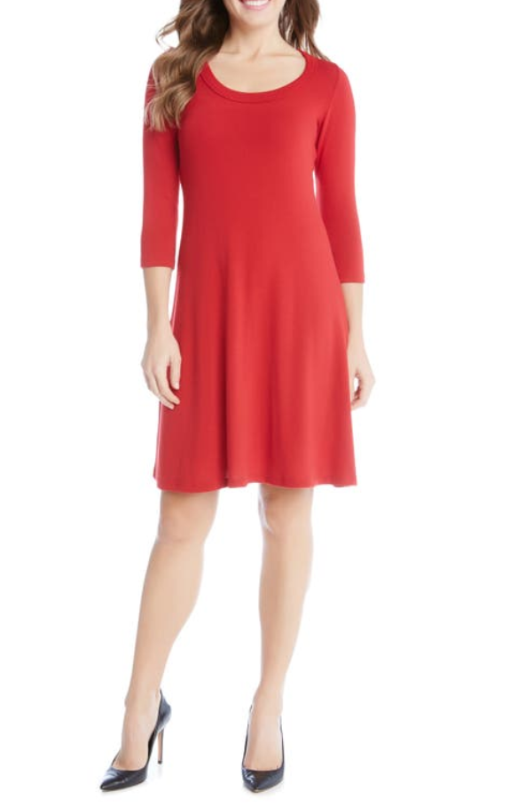 Karen Kane Scoop Neck Sweater Dress