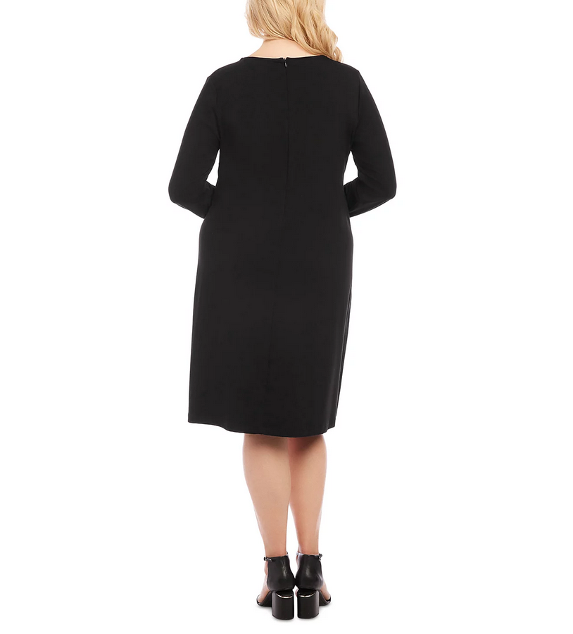 Karen Kane Plus Size Sparkle Sheath Dress DGFOutlet Karen Kane Plus Size Sparkle Sheath Dress DGFOutlet