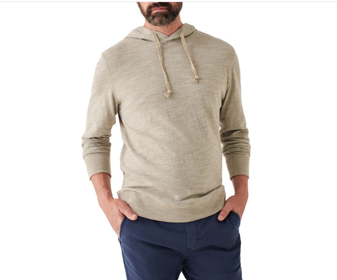 Faherty Slub Cotton Hoodie