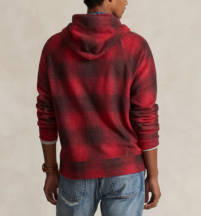 Polo Ralph Lauren Plaid Brushed Fleece Half Zip Hoodie