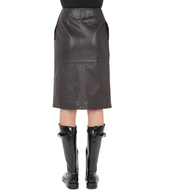 Alberta Ferretti Leather Skirt