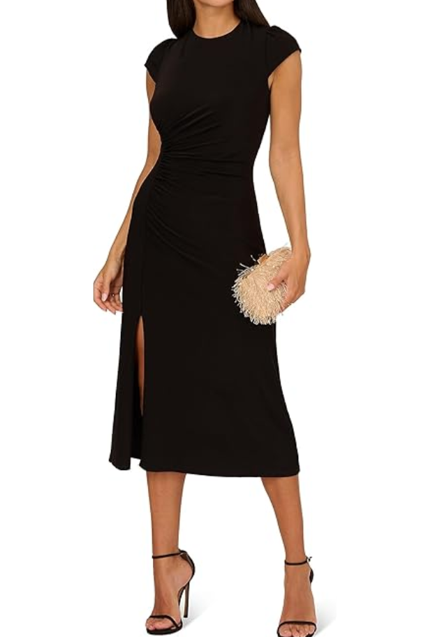 Adrianna by Adrianna Papell Ruched Jersey Midi Dress