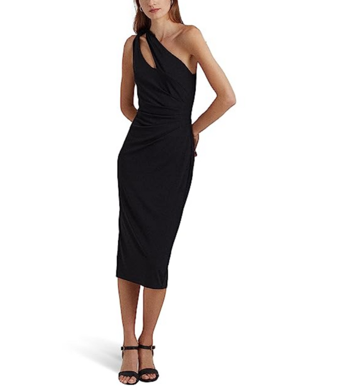 LAUREN RALPH LAUREN Jersey One-Shoulder Cocktail Dress