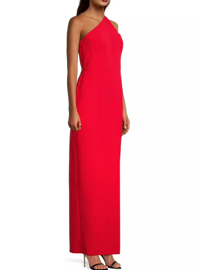 Liv Foster Crepe One Shoulder Gown
