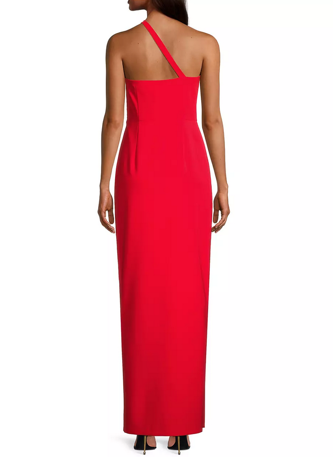 Liv Foster Crepe One Shoulder Gown
