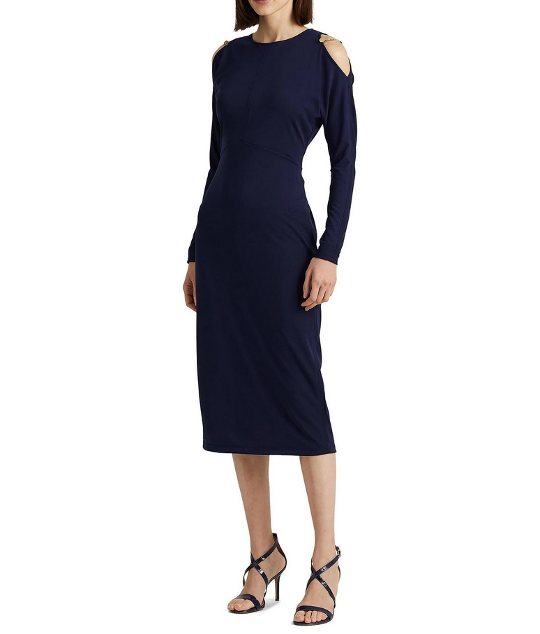 jersey cold shoulder dress Sexy Cold Shoulders Design Long Jersey Floor Length Mermaid Bridesmaid Dresses