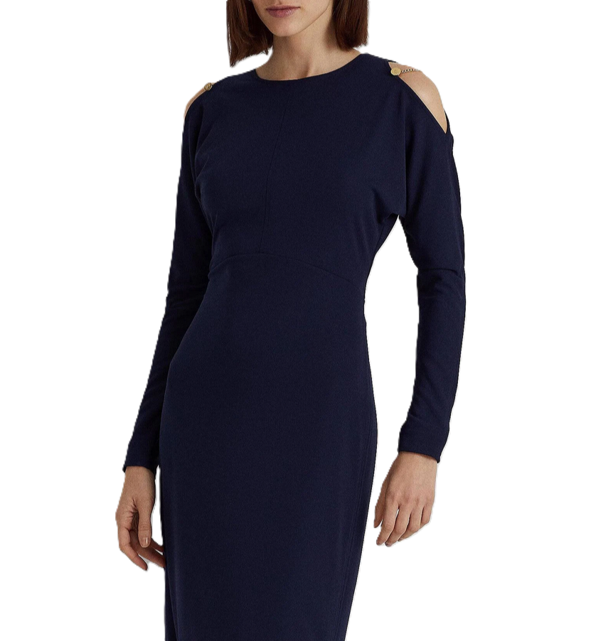 LAUREN RALPH LAUREN Stretch Jersey Cold-Shoulder Dress