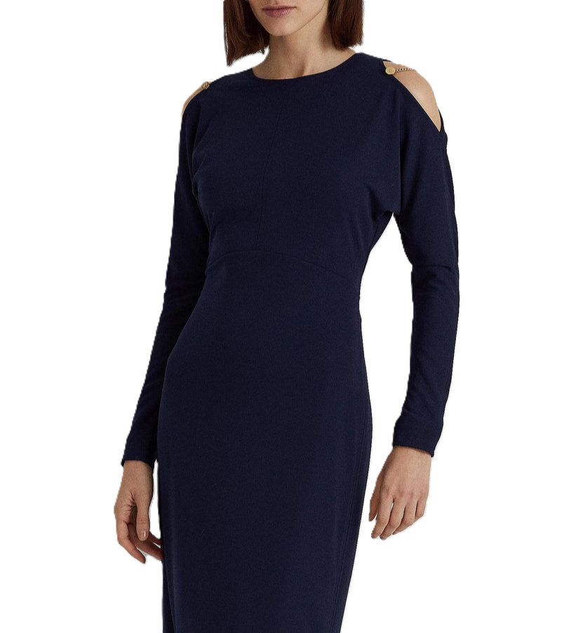 LAUREN RALPH LAUREN Stretch Jersey Cold-Shoulder Dress LAUREN RALPH LAUREN Stretch Jersey Cold-Shoulder Dress