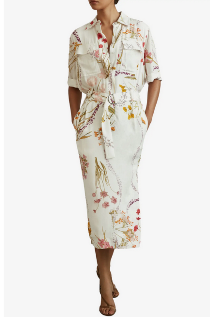 Reiss Faya Floral Shirtdress