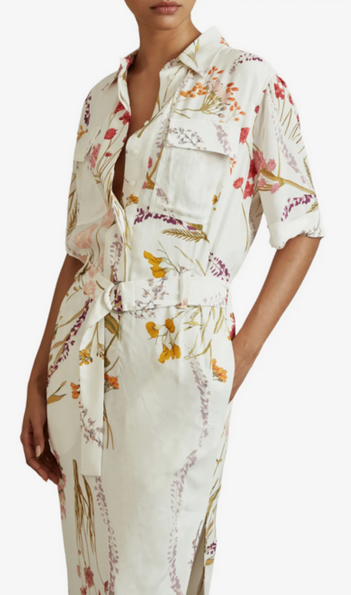 Reiss Faya Floral Shirtdress